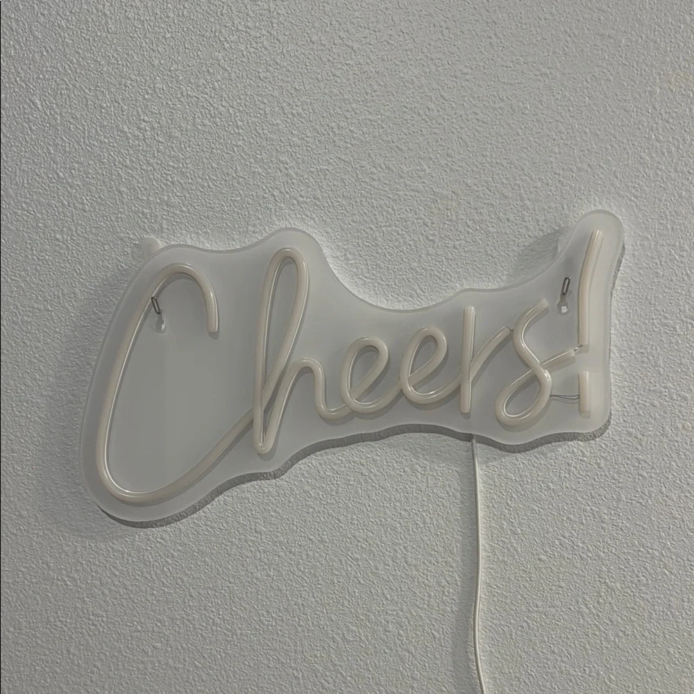 Pink Neon 'Cheers!' Sign